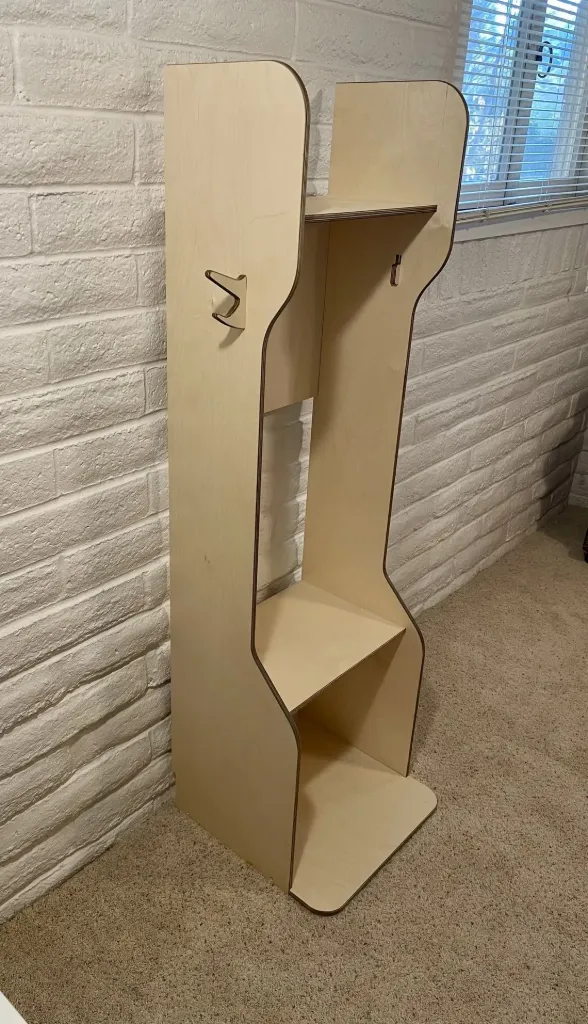 The Tidy Tower Mudroom Organizer (Plain UV Lacquer)